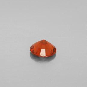 Granada hessonita laranja natural 1,21ct, corte redondo, VS