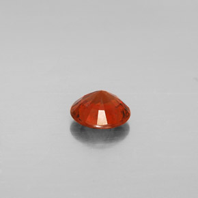 Granada hessonita laranja natural 1,36ct, corte redondo, VS