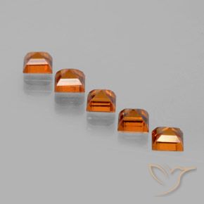 Pedras preciosas de granada hessonita Laranja Médio natural de 1.86 ct, Quadrado, VS