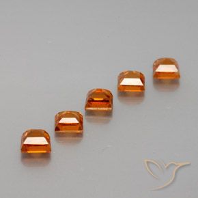 Pedras preciosas de granada hessonita Laranja médio-escuro natural de 1.84 ct, Quadrado, VS