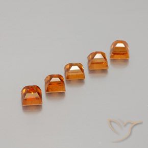 Pedras preciosas de granada hessonita Laranja Profundo natural de 1.82 ct, Quadrado, VS