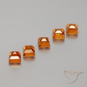 Pedras preciosas de granada hessonita Laranja amarelado natural de 1.99 ct, Quadrado, VS