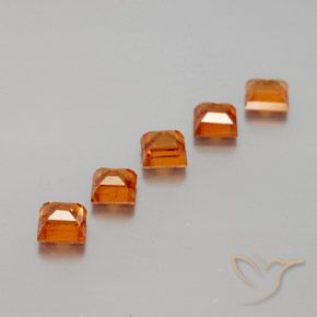 Pedras preciosas de granada hessonita Laranja Médio natural de 1.80 ct, Quadrado, VS