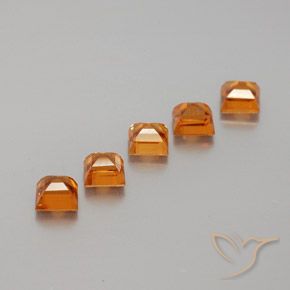Pedras preciosas de granada hessonita Laranja Médio natural de 1.89 ct, Quadrado, VS