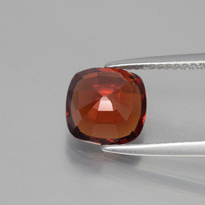Granada hessonita laranja natural 2,44ct, almofada cortada, VS