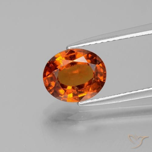 2.08ct Natural Laranja Profundo granada hessonita, oval, VS-SI