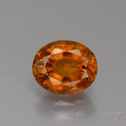 2.11ct Natural laranja avermelhado granada hessonita, oval, VS-SI