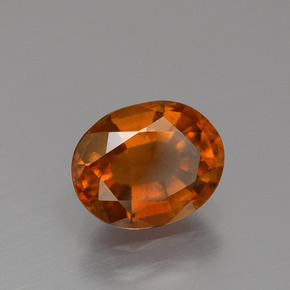 Granada Hessonita laranja canela Natural 2.15ct, Corte Oval, VS