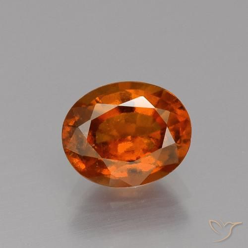 2.09ct Natural Laranja escuro granada hessonita, oval, VS