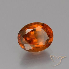granada hessonita Laranja escuro Natural 2.09ct, oval, VS
