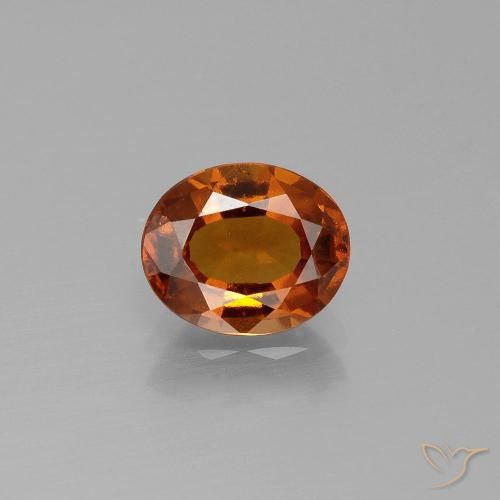 1.67ct Natural laranja avermelhado granada hessonita, oval, VS
