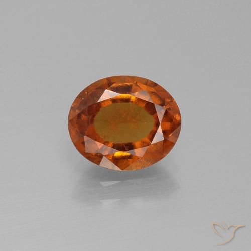 1.99ct Natural Laranja médio-escuro granada hessonita, oval, VS-SI