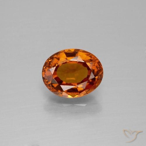 1.65ct Natural âmbar laranja granada hessonita, oval, VS-SI