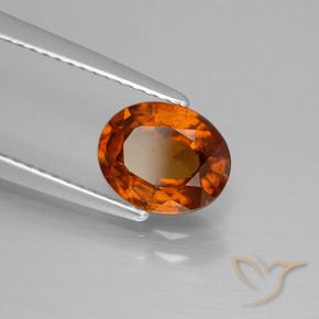 granada hessonita Laranja Profundo Natural 1.65ct, oval, VS
