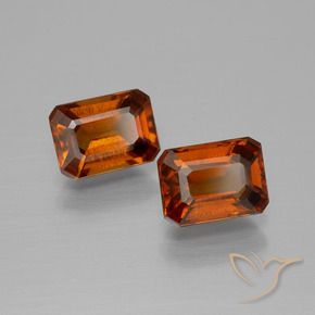 Pedras preciosas de granada hessonita Laranja médio-escuro natural de 2.50 ct, Corte Octógono / Esmeralda, VS