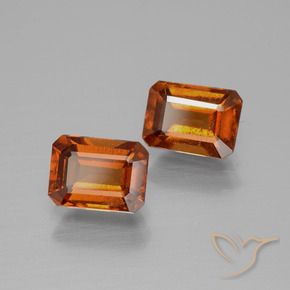 Pedras preciosas de granada hessonita Laranja Profundo natural de 2.43 ct, Corte Octógono / Esmeralda, VS-SI