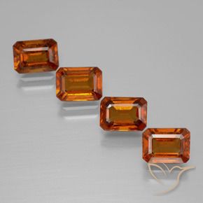 Pedras preciosas de granada hessonita Laranja Médio natural de 5.00 ct, Corte Octógono / Esmeralda, VS
