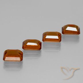 Pedras preciosas de granada hessonita Laranja Médio natural de 5.00 ct, Corte Octógono / Esmeralda, VS