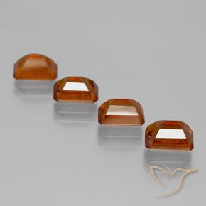 Pedras preciosas de granada hessonita Laranja Médio natural de 5.05 ct, Corte Octógono / Esmeralda, VS-SI