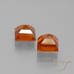 Pedras preciosas de granada hessonita Laranja Médio natural de 3.05 ct, Quadrado, VS-SI