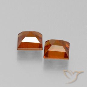 Pedras preciosas de granada hessonita Laranja médio-escuro natural de 2.58 ct, Quadrado, VS