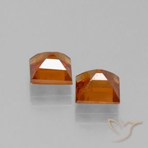Pedras preciosas de granada hessonita Laranja Médio natural de 2.81 ct, Quadrado, VS