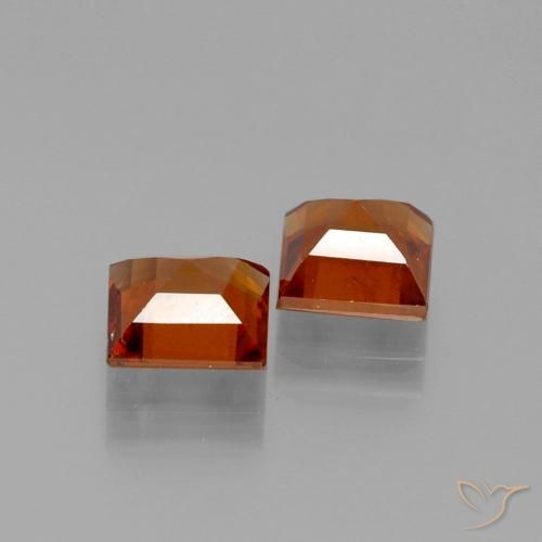 Pedras preciosas de granada hessonita laranja avermelhado natural de 2.64 ct, Quadrado, VS-SI