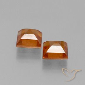 Pedras preciosas de granada hessonita Laranja Profundo natural de 2.73 ct, Quadrado, VS-SI