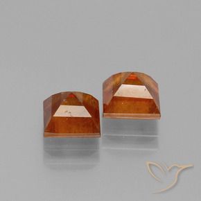 Pedras preciosas de granada hessonita laranja natural de 2,79 ct, quadrado, VS-SI