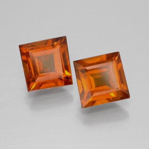 Pedras preciosas de granada hessonita fogo laranja natural de 3.50 ct, Quadrado, VS