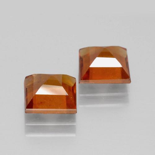 Pedras preciosas de granada hessonita fogo laranja natural de 3.50 ct, Quadrado, VS