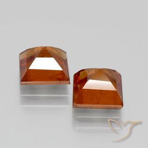 Pedras preciosas de granada hessonita fogo laranja natural de 3.65 ct, Quadrado, VS