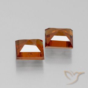 Pedras preciosas de granada hessonita Laranja escuro natural de 3.25 ct, Quadrado, VS-SI