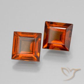 Pedras preciosas de granada hessonita Laranja Profundo natural de 4.00 ct, Quadrado, VS