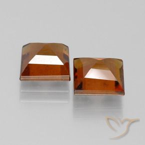 Pedras preciosas de granada hessonita Laranja Profundo natural de 4.00 ct, Quadrado, VS