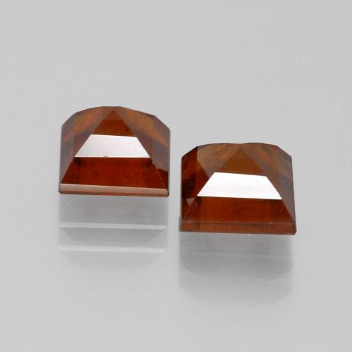 Pedras preciosas de granada hessonita Laranja Profundo natural de 4.31 ct, Quadrado, VS