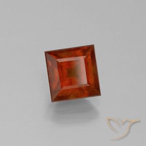 granada hessonita Laranja escuro Natural 2.13ct, Quadrado, VS-SI