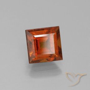 granada hessonita Laranja Profundo Natural 2.19ct, Quadrado, VS-SI
