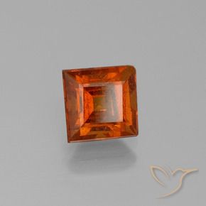 granada hessonita fogo laranja Natural 2.18ct, Quadrado, VS-SI