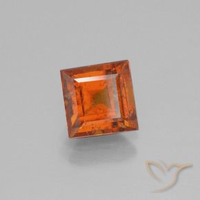 granada hessonita fogo laranja Natural 2.00ct, Quadrado, SI