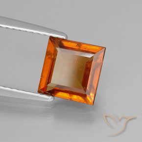 granada hessonita Laranja médio-escuro Natural 2.01ct, Quadrado, VS-SI