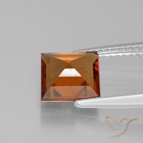 granada hessonita Laranja médio-escuro Natural 2.01ct, Quadrado, VS-SI
