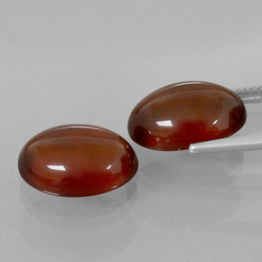 Pedras preciosas de granada hessonita vermelho natural de 15,94 ct, corte oval, transparente