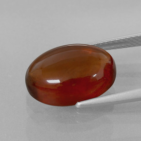 Granada Hessonita laranja canela Natural 8.14ct, Corte Oval, Transparente