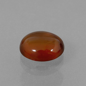 Granada hessonita laranja natural 4,85ct, corte oval, transparente