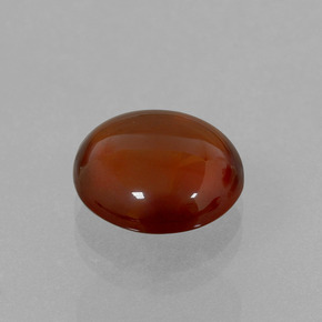 Granada hessonita laranja natural 5,68ct, corte redondo, transparente