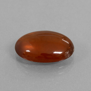 Granada Hessonita laranja canela Natural 6.46ct, Corte Oval, Transparente