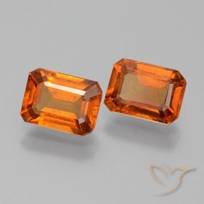 Pedras preciosas de granada hessonita Laranja Médio natural de 2.24 ct, Corte Octógono / Esmeralda, VS-SI