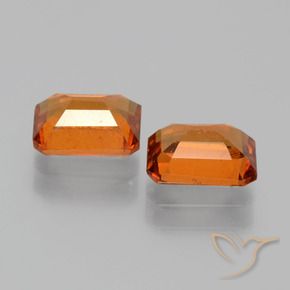 Pedras preciosas de granada hessonita Laranja Médio natural de 2.24 ct, Corte Octógono / Esmeralda, VS-SI