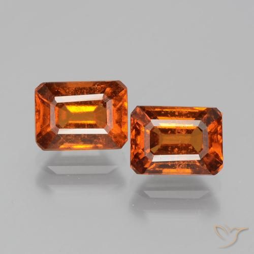 2.81ctw Natural âmbar laranja granada hessonita, Corte Esmeralda, VS-SI